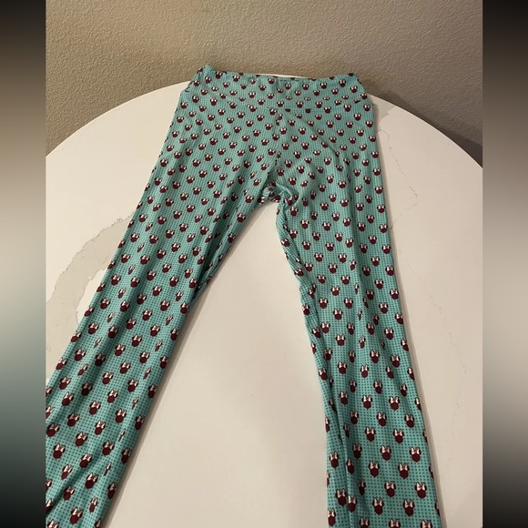 LuLaRoe Womens Disney Minnie Mouse Blue Green Polka Dot Leggings One Size - Picture 1 of 6